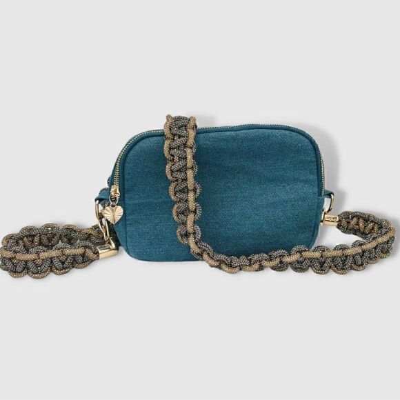 Black Diamond Sparkle Rhinestone Crystal Handbag STRAP - Picture 4 of 10